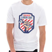 American Labor Day Unisex Ring Spun Combed Cotton Short Sleeve Deluxe Jersey T-Shirt