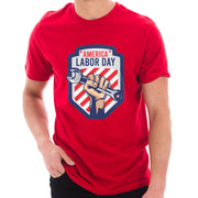 American Labor Day Unisex Ring Spun Combed Cotton Short Sleeve Deluxe Jersey T-Shirt