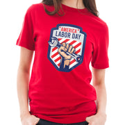 American Labor Day Unisex Ring Spun Combed Cotton Short Sleeve Deluxe Jersey T-Shirt