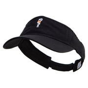 Medical Pharmacy with Snake Embroidered Pro Style Cotton Twill Washed Visor - Black OSFM