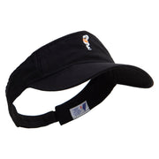 Medical Pharmacy with Snake Embroidered Pro Style Cotton Twill Washed Visor - Black OSFM