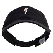 Medical Pharmacy with Snake Embroidered Pro Style Cotton Twill Washed Visor - Black OSFM