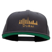 Dubai Embroidered Wool Blend Prostyle Snapback - Dk-Grey OSFM