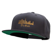 Dubai Embroidered Wool Blend Prostyle Snapback - Dk-Grey OSFM