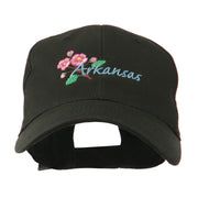 USA State Flower Arkansas Apple Blossom Embroidered Cap