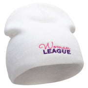 Woman League Embroidered 8 Inch Short Beanie