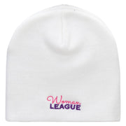 Woman League Embroidered 8 Inch Short Beanie