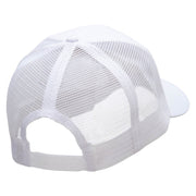 Sailboat Cruising Embroidered Solid Cotton Prostyle Twill Mesh Cap - White OSFM