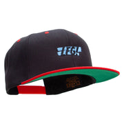 LFG Embroidered Wool Blend 2 Tone Classic Snapback - Black-Red OSFM