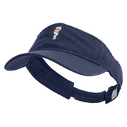 Medical Pharmacy with Snake Embroidered Pro Style Cotton Twill Washed Visor - Navy OSFM