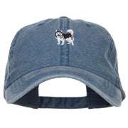 Alaskan Malamute Embroidered Washed Cap