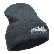 Atlanta Skyline Embroidered Cuffed Long Beanie