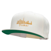 Dubai Embroidered Wool Blend Prostyle Snapback - Natural OSFM