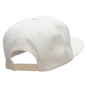 Dubai Embroidered Wool Blend Prostyle Snapback - Natural OSFM