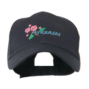 USA State Flower Arkansas Apple Blossom Embroidered Cap