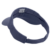 Highway 61 Embroidered Pro Style Cotton Twill Washed Visor - Navy OSFM