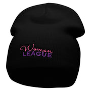 Woman League Embroidered 8 Inch Short Beanie