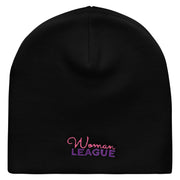 Woman League Embroidered 8 Inch Short Beanie