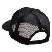 Sailboat Cruising Embroidered Solid Cotton Prostyle Twill Mesh Cap - Black OSFM