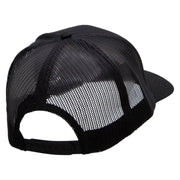 Sailboat Cruising Embroidered Solid Cotton Prostyle Twill Mesh Cap - Black OSFM