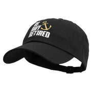 U.S. Navy Retired Unstructured Low Profile 6 panel Cotton Cap - Black OSFM