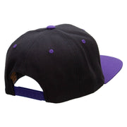 LFG Embroidered Wool Blend 2 Tone Classic Snapback - Black-Purple OSFM