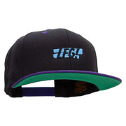 LFG Embroidered Wool Blend 2 Tone Classic Snapback - Black-Purple OSFM