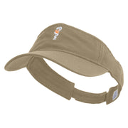 Medical Pharmacy with Snake Embroidered Pro Style Cotton Twill Washed Visor - Khaki OSFM