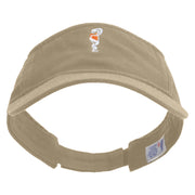 Medical Pharmacy with Snake Embroidered Pro Style Cotton Twill Washed Visor - Khaki OSFM