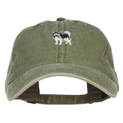 Alaskan Malamute Embroidered Washed Cap