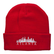 Atlanta Skyline Embroidered Cuffed Long Beanie