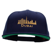 Dubai Embroidered Wool Blend Prostyle Snapback - Navy OSFM