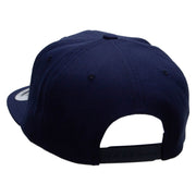 Dubai Embroidered Wool Blend Prostyle Snapback - Navy OSFM