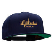 Dubai Embroidered Wool Blend Prostyle Snapback - Navy OSFM