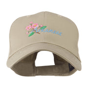 USA State Flower Arkansas Apple Blossom Embroidered Cap