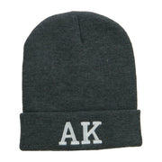 AK Alaska State Embroidered Cuff Beanie