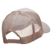 Sailboat Cruising Embroidered Solid Cotton Prostyle Twill Mesh Cap - Khaki OSFM