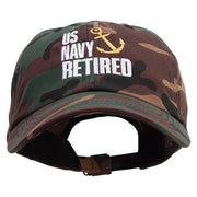 U.S. Navy Retired Unstructured Low Profile 6 panel Cotton Cap - Green-Camo OSFM