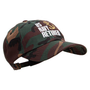 U.S. Navy Retired Unstructured Low Profile 6 panel Cotton Cap - Green-Camo OSFM