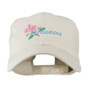 USA State Flower Arkansas Apple Blossom Embroidered Cap