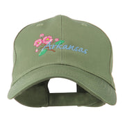 USA State Flower Arkansas Apple Blossom Embroidered Cap