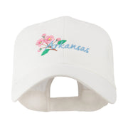 USA State Flower Arkansas Apple Blossom Embroidered Cap