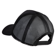 Fly White Patched Summer Foam Mesh Trucker Cap - Black OSFM