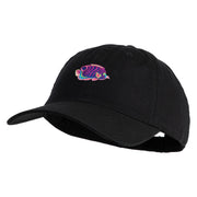 Tropical Fish Sea Life Iron On Patched 6 Panel Washed Low Profile Dad Hat - Black OSFM