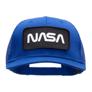 NASA Black and White Logo Embroidered Patched Mesh Back Cap