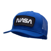 NASA Black and White Logo Embroidered Patched Mesh Back Cap