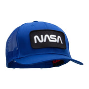 NASA Black and White Logo Embroidered Patched Mesh Back Cap