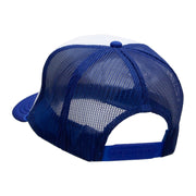 Surfboard in Sands Patched Two Tone Polyester 5 Panel Foam Front Mesh Back Cap