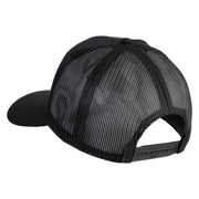 Veteran America's Navy Patched Solid Cotton Twill Mesh Prostyle Cap - Black OSFM
