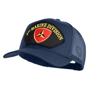 3rd Marine Division Patched Solid Cotton Twill Mesh Prostyle Cap - Navy OSFM